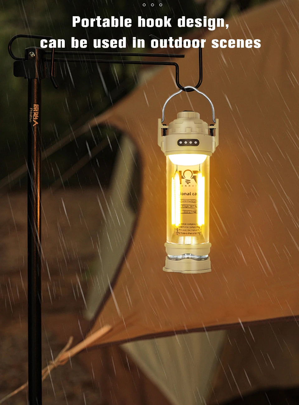 DOTWISE 3000mAh Retro Portable Camping Lantern – Waterproof Outdoor Tent Light
